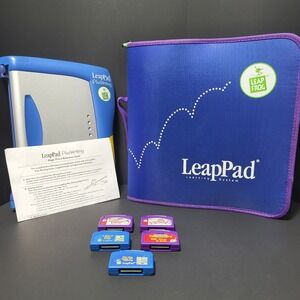LeapFrog LeapPad Plus Writing Learning System Carry Case 5 Games 30056 *Untested